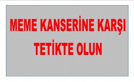 MEME KANSERİNE KARŞI TETİKTE OLUN