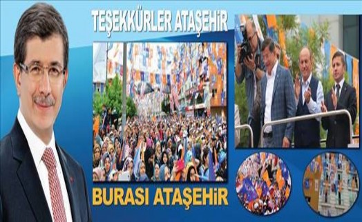 Başbakan Davutoğlu`na Ataşehir`den Sevgi Seli