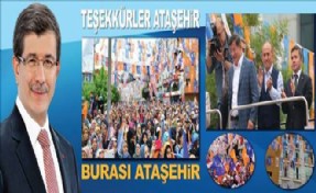 Başbakan Davutoğlu`na Ataşehir`den Sevgi Seli