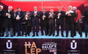 ÜSKÜDAR´DAN HALEP´E 100 YARDIM TIRI YOLA ÇIKTI