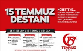 Zeytinburnu, 15 Temmuz Nöbeti´ne Hazır!