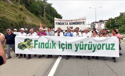 BAŞKAN HAZİNEDAR ?FINDIK İÇİN ADALET´ YÜRÜYÜŞÜNE KATILDI!