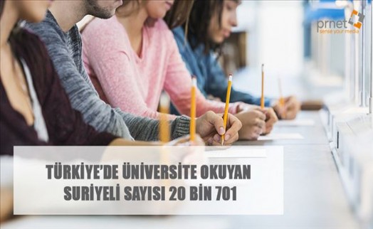 TÜRKİYE´DE ÜNİVERSİTE OKUYAN SURİYELİ SAYISI 20 BİN 701