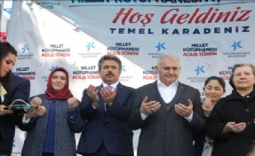 BİNALİ YILDIRIM, KÜÇÜKÇEKMECE´DE MİLLET KÜTÜPHANESİ´Nİ AÇTI