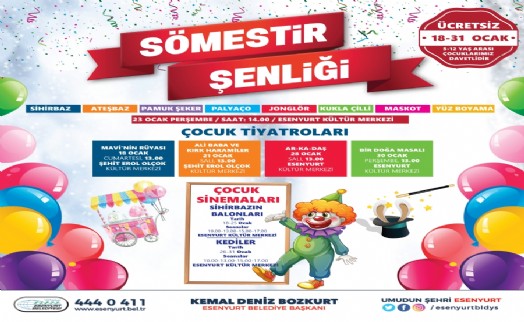 ESENYURTLU ÇOCUKLAR SÖMESTİR TATİLİNDE EĞLENCEYE DOYACAK