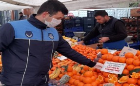 BAĞCILAR'DA ZABITALAR PAZARLAR SEÇ-AL YASAĞINI DENETLEDİ