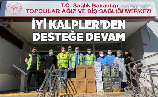 İYİ KALPLER’DEN BAYRAMPAŞA COVİD MERKEZİ’NE İÇECEK DESTEĞİ