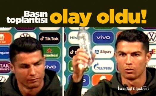 Ronaldo'nun basın toplantısı olay oldu!