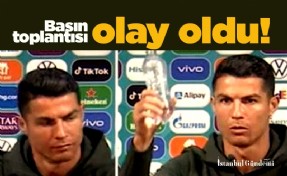 Ronaldo'nun basın toplantısı olay oldu!