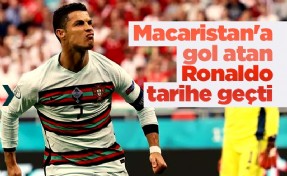 Macaristan'a gol atan Ronaldo tarihe geçti