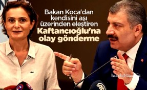 Bakan Koca'dan kendisini aşı üzerinden eleştiren Kaftancıoğlu'na olay gönderme