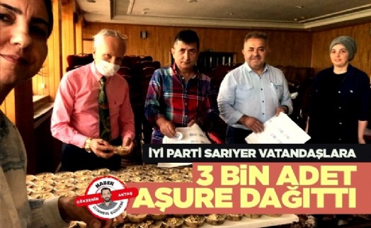 İYİ PARTİ SARIYER VATANDAŞLARA 3 BİN ADET AŞURE DAĞITTI