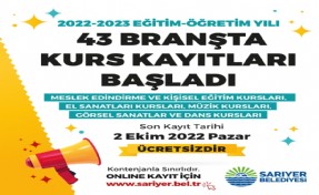 Sarıyer Belediyesi’nden 43 branşta kurs imkanı