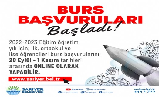 Sarıyerli öğrencilere müjde! Burs başvuruları başladı