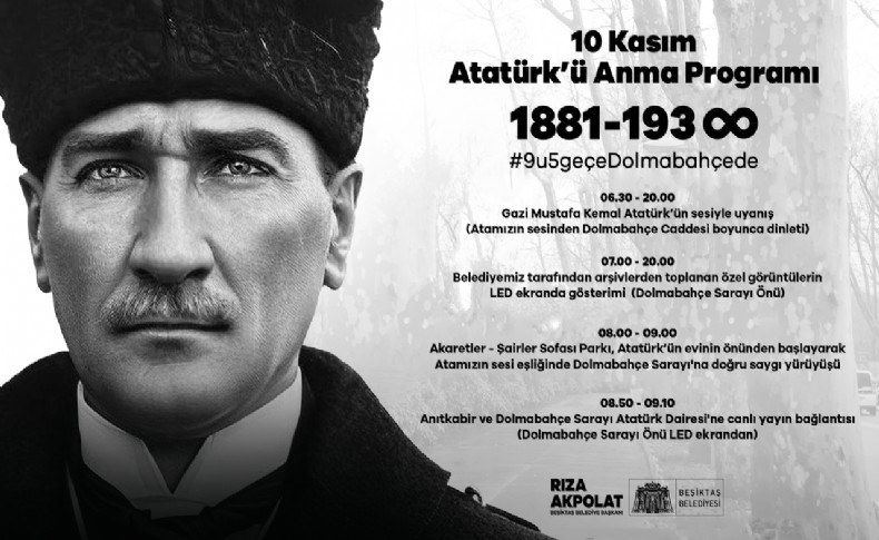 Beşiktaş Belediyesi’nden Atatürk’ü anma programı