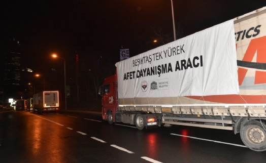 Beşiktaş’tan 20 tır deprem bölgesi için yola çıktı