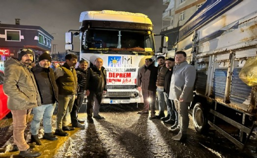 İYİ Parti Sancaktepe yardım tırı ve kurtarma ekibi gönderdi