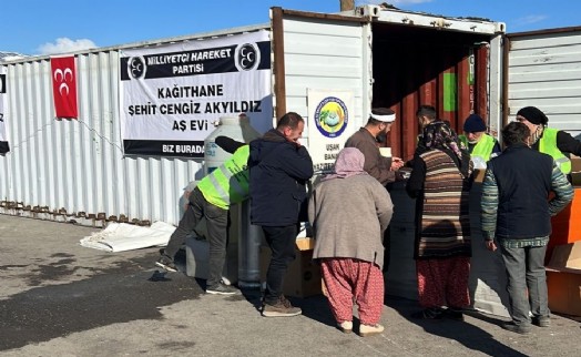 MHP Kağıthane deprem bölgesine aşevi kurdu