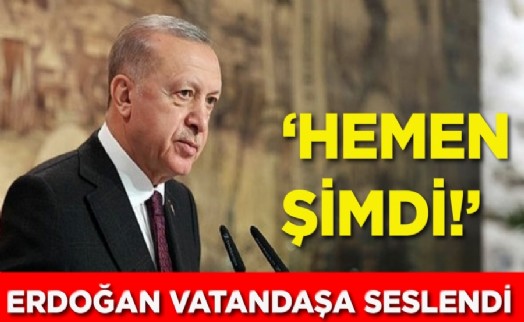 Cumhurbaşkanı Erdoğan'dan sloganlarla çağrı!