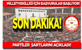 Milletvekili seçimleri için başvurular başlıyor!