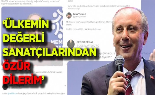 Muharrem İnce'den özür konuşması