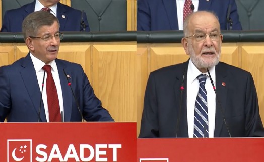 Davutoğlu ve Karamollaoğlu ilk ortak grup toplantısını gerçekleştirdi