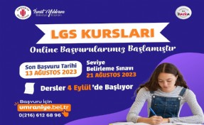 Ümraniye Belediyesi YKS, LGS ve Takviye Kursları’nın kayıtları başladı