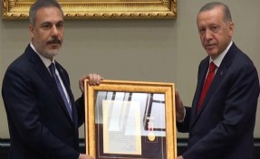 Cumhurbaşkanı Erdoğan Hakan Fidan'a ‘Üstün Hizmet Madalyası’ verdi