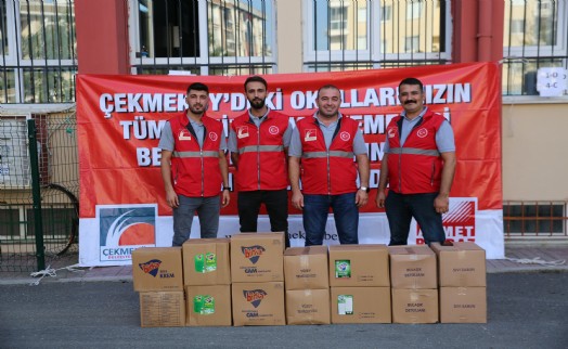 Çekmeköy Belediyesi’nden devlet okullarına malzeme desteği