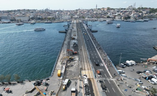 Galata Köprüsü'nde 1. etap çalışmaları tamamlandı