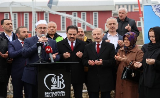 Kaptan Ahmet Erdoğan Camii’nin temeli dualarla atıldı